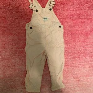 Baby girl light pink Oshkosh b’gosh overalls coveralls